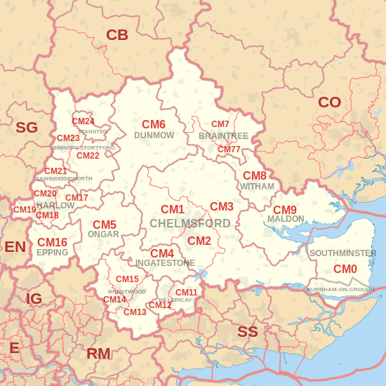 Chelmsford City Map