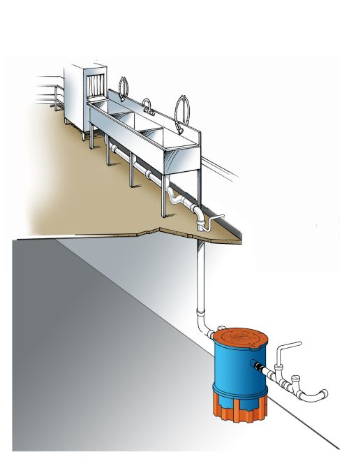diagram of internal floor standing installtion